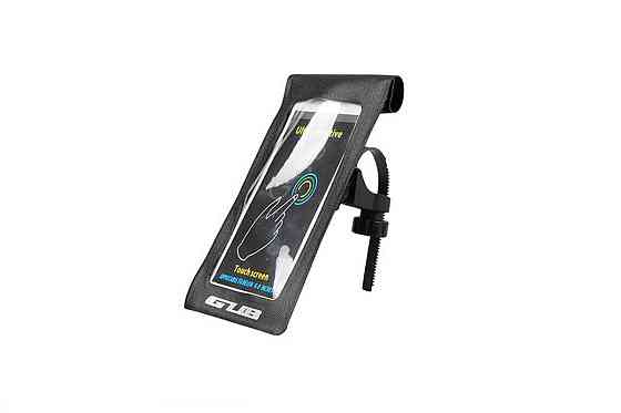 Тримач-чохол телефону 175х108мм на кермо, Ziplock, сенсорна плівка, вологозахисний, швидкознімний, регульований, чорний GUB 919 Київ