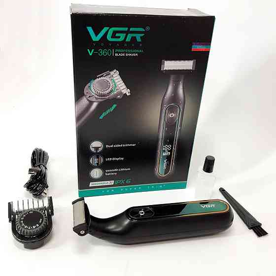 Профессиональная бритва для мужчин VGR V-360, Беспроводная электрическая бритва для бритья KR-58 Львов