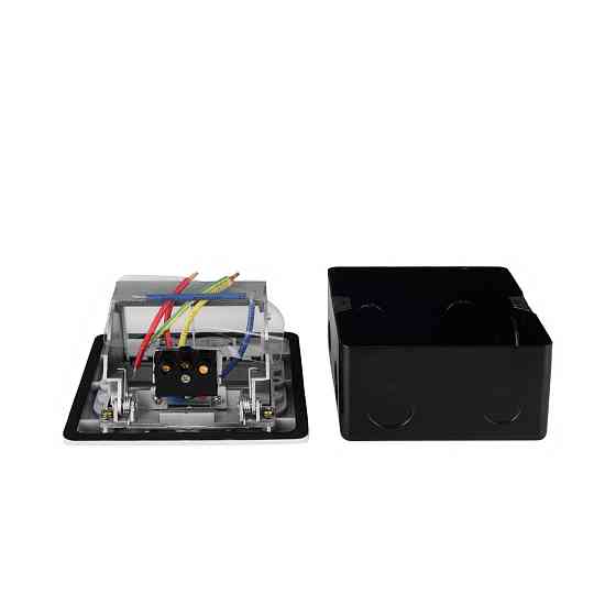 Розетковий люк підлоговий LIVOLO білий, вбудований у підлогу, пустий корпус без розеток для наповнення будь-якими модулями, з кришкою, IP44, алюміній, Коломыя