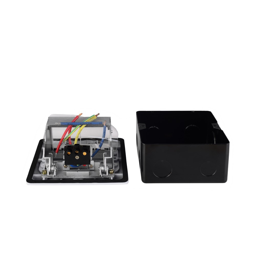 Розетковий люк підлоговий LIVOLO білий, вбудований у підлогу, пустий корпус без розеток для наповнення будь-якими модулями, з кришкою, IP44, алюміній, Коломыя - изображение 6