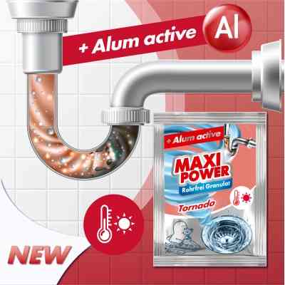 Средство для прочистки труб Maxi Power Tornado Гранулированный Для горячей воды 80 г (4823098413004) Винница