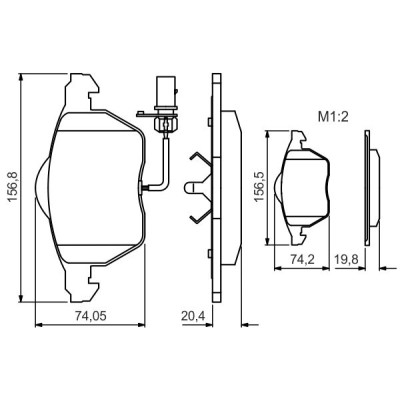 Гальмівні колодки Bosch 0 986 495 241 Вінниця - фото 7