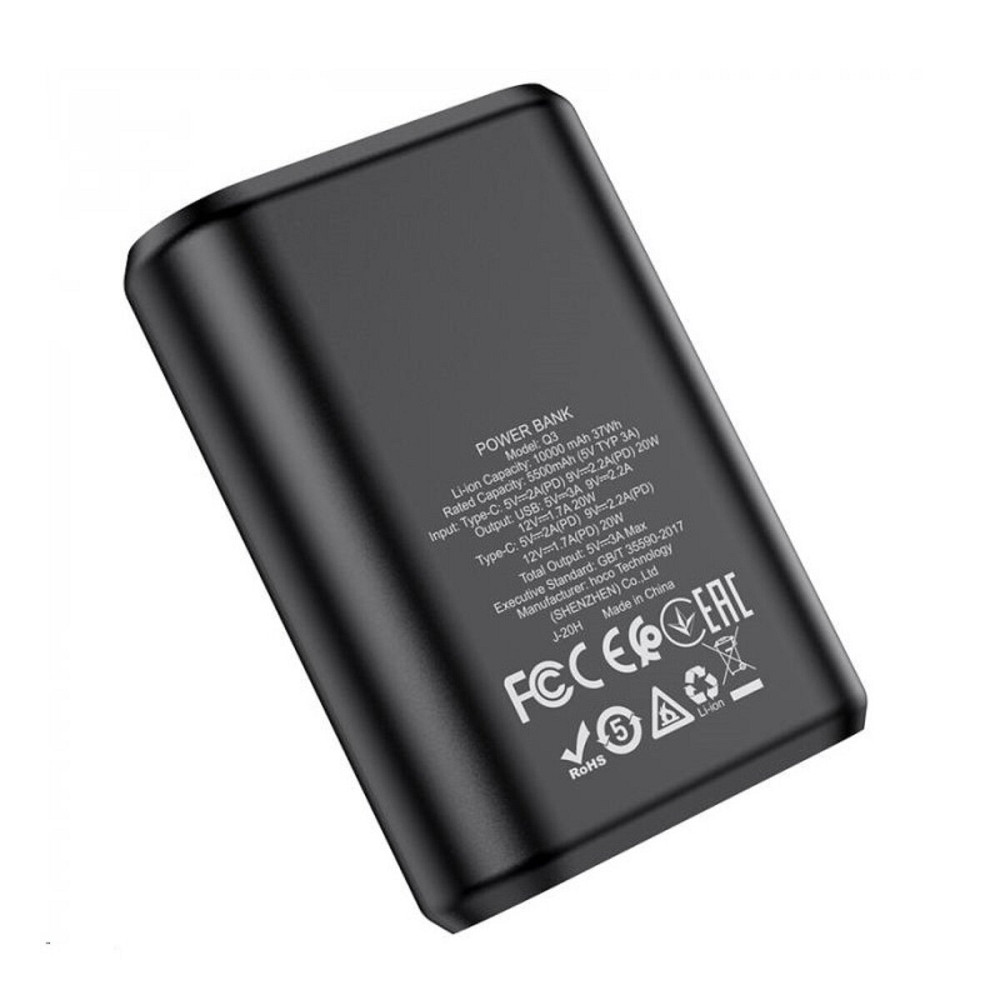 Зовнішній акумулятор HOCO Q3 Mayflower PD20W+QC3.0 power bank(10000mAh) Black Київ - фото 3