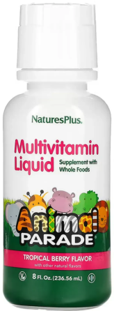 Вітаміни для дітей Nature's Plus Children's Multi-Vitamin Animal Parade 236.56 мл ягідний смак Київ