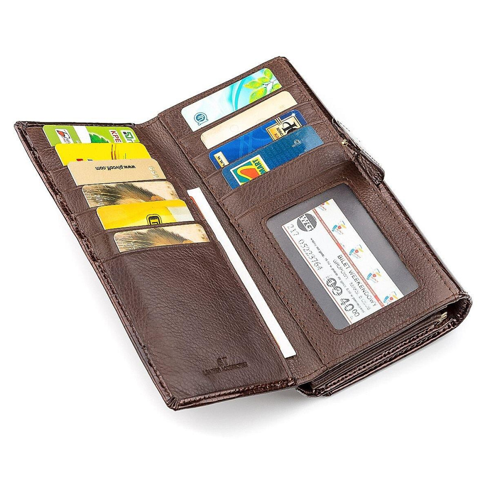 Гаманець жіночий ST Leather 18431 (S9001A) лакована шкіра Коричневий Київ - фото 15