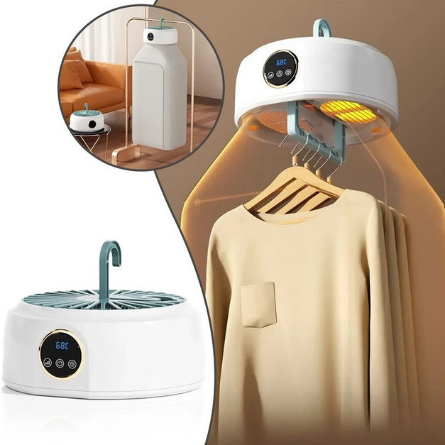 Сушилка электрическая, для одежды, подвесная, складная, с пультом, таймером и чехлом VJ-65 Львов - изображение 6