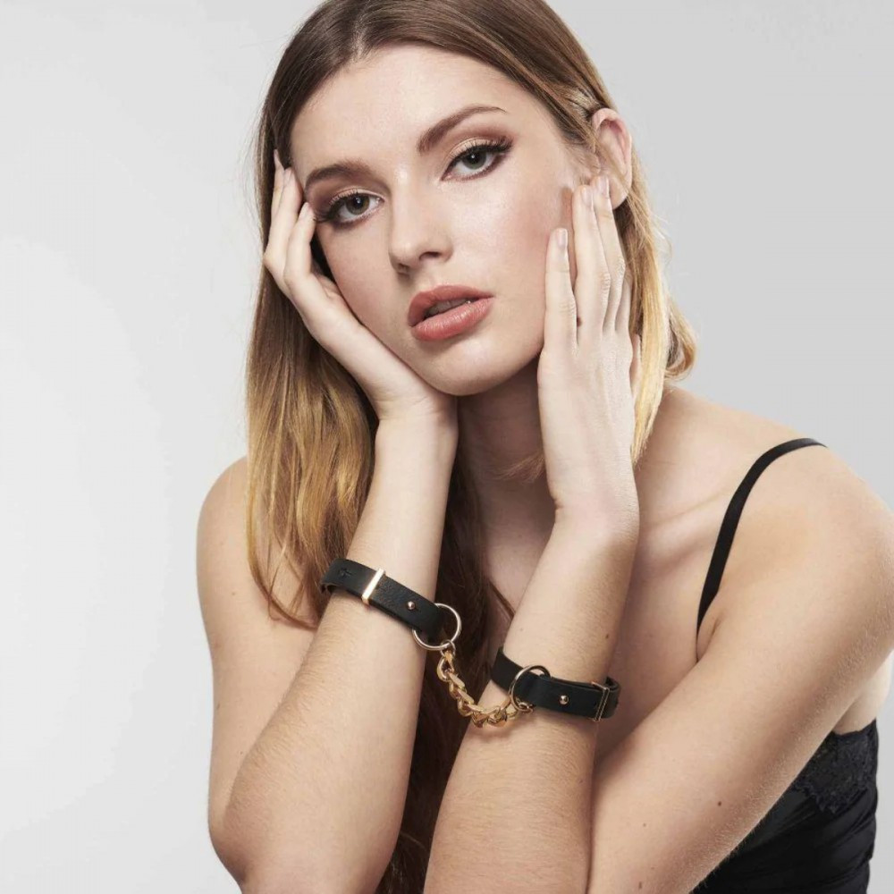 Наручники з екошкіри Bijoux Indiscrets Maze – Thin Handcuffs Black Sex Aura Київ - фото 1