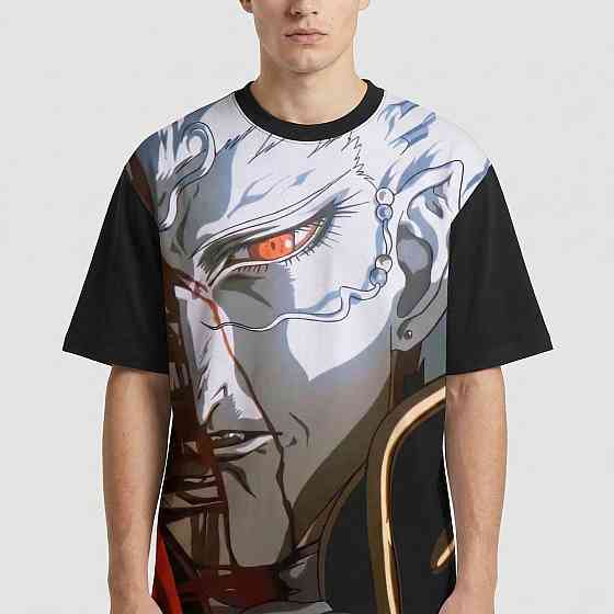 Футболка для мальчика с принтом аниме Аниме Вампир Хунтер Д оверсайз (рост от 165 до 180 ) Черний Днепр