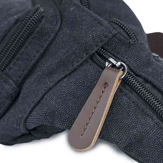 Сумка поясна текстильна Чорна (Vintage) Київ