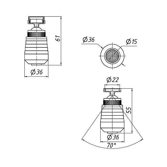 Аэратор для смесителя Lidz Repair 02410 наружный LDREP02410CRM29123 Chrome Киев