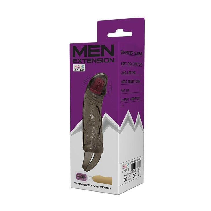 Насадка-презерватив з вібрацією "Men extension" BI-026210A-1 Sex Aura Київ - фото 9