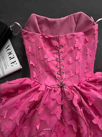 Женская романтическая привлекательная мини-платье костюмная+фатин бабочки(на подкладке). Розовый, 44/46 Одесса