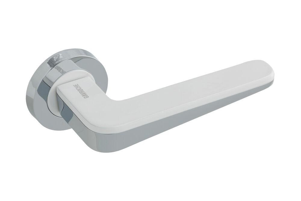 Ручки дверні Gavroche PALLADIUM  CP/White  хром/ білий Київ - фото 1