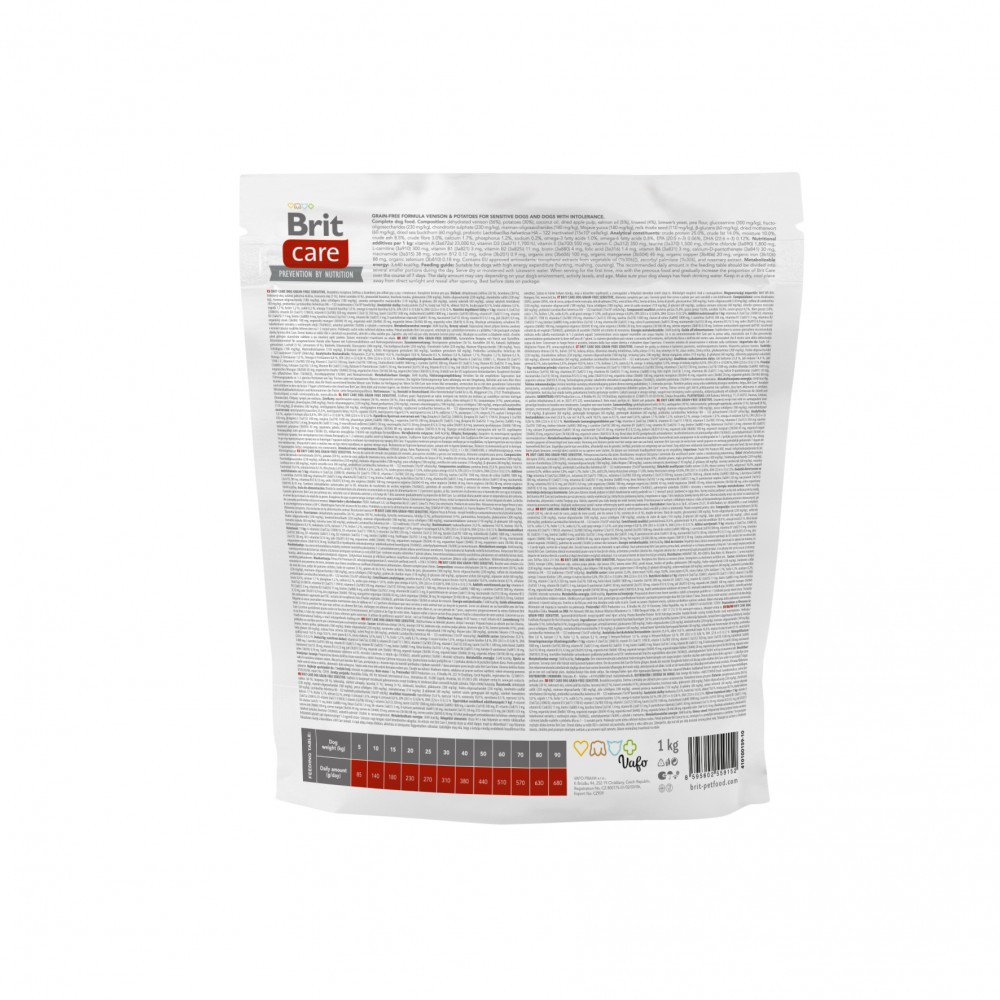 Сухой корм Brit Care Dog Grain-free Sensitive для собак с чувствительным пищеварением, беззерновой с олениной, Винница - изображение 2
