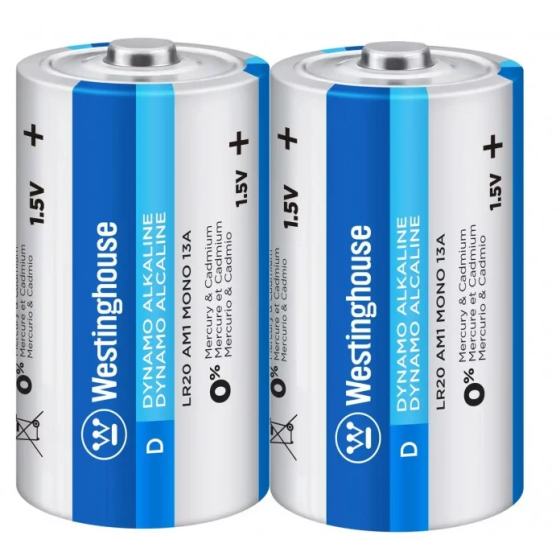 Батарейка бочка Westinghouse Dynamo Alkaline DLR20 1.5 V  2 шт Рівне
