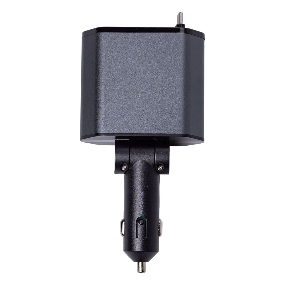 Автомобільний зарядний пристрій з висувними кабелями та портами USB-A/USB-C HP-C1 Коломия - фото 6