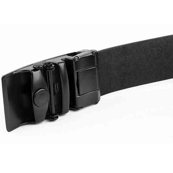 Ремінь чоловічий з затемненою пряжкою Vintage 20302 Чорний Київ