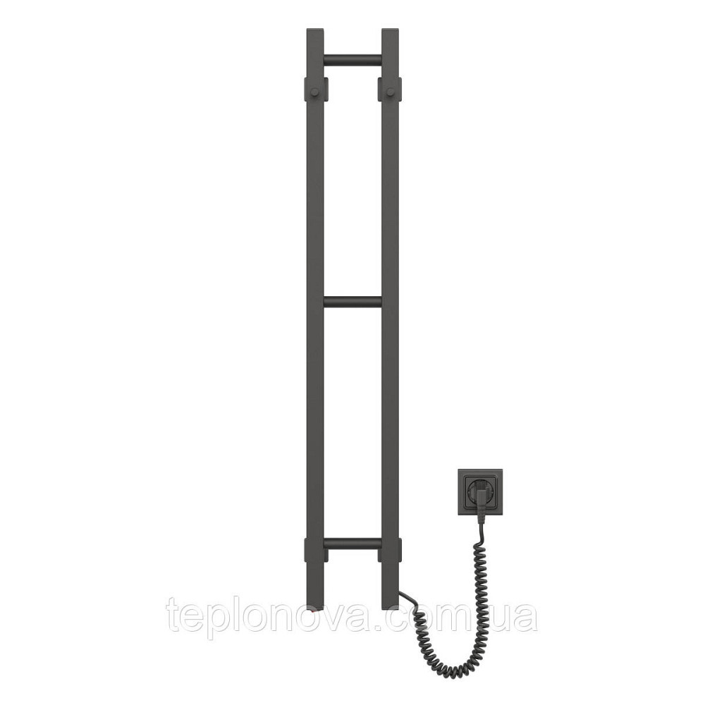 Полотенцесушитель Силуэт Квадро 160х1000 правый, чёрный муар Черновцы - изображение 2