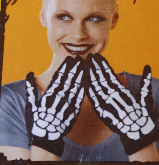 Рукавички на Хеллвін one size чорно-білий Київ - фото 3