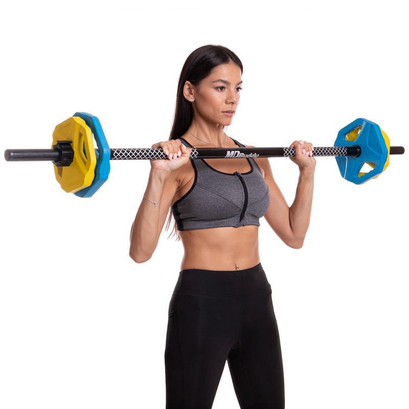 Штанга для фітнесу на 20 кг MDbuddy 2683 довжина-1,4м 30 мм Київ - фото 9