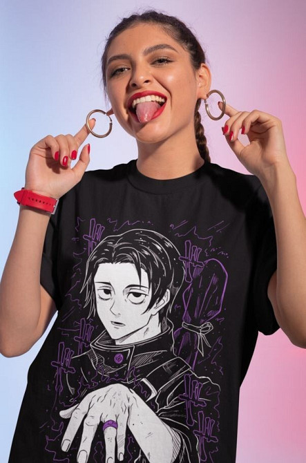 Футболка для мальчика аниме Магическая битва оверсайз (рост от 165 до 180 ) Черний AnimeJ0909m Днепр - изображение 2