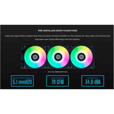 Система жидкостного охлаждения Lian Li GA II Lite 360P, Black (G89.GA2L36PB.00) Винница