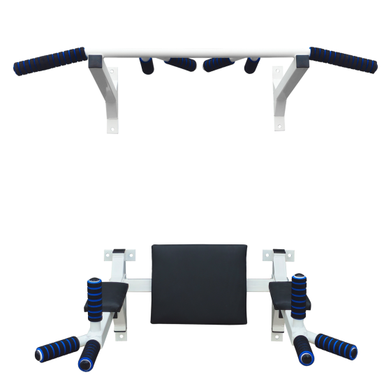 Комплект турнік бруси і прес настінні підйомні складні для дому Білий Київ