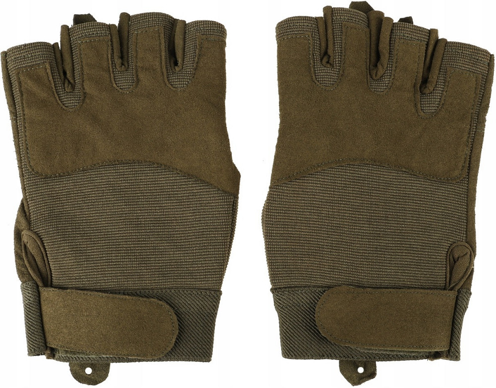 Тактичні Рукавички всесезонні без пальців з липучкою Mil-Tec від Sturm "Olive" (12538501) Розмір M Нововолинськ - фото 2
