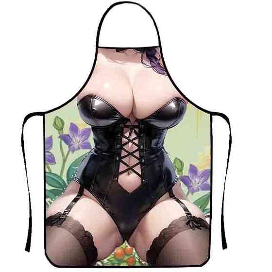 Фартух прикольний дівчина в латексній білизні 80 на 60 см різнобарвний Київ