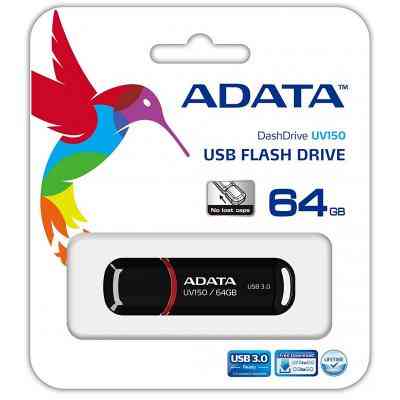 USB флеш накопичувач ADATA 64GB UV150 Black USB 3.0 (AUV150-64G-RBK) Вінниця