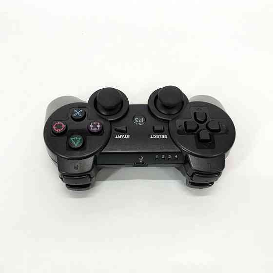 Игровой беспроводной геймпад Doubleshock PS3/PC аккумуляторный джойстик с функцией вибрации. Цвет: черный XZ-69 Львов