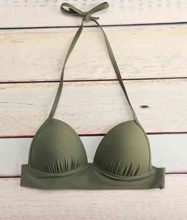 Верх для купальника з тонким поролоном хакі Київ