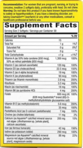 Вітаміни для вагітних Nature's Way Made Prenatal Multi 60 softgels Київ - фото 2