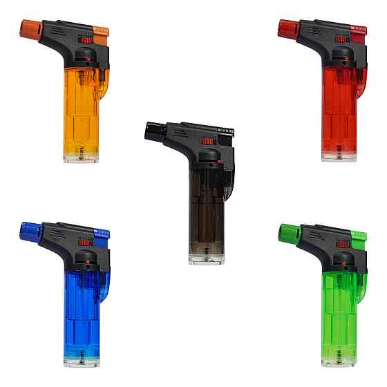 Горелка газовая карманная / Турбо зажигалка / Lighter прозрачная (карамелька-2) Днепр