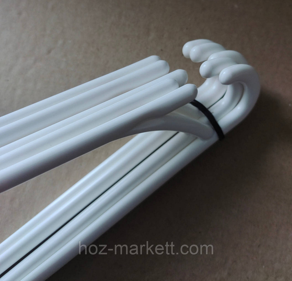 Вешалки плечики тремпель пластиковый с поворотным крючком белый 40 см 5 шт уп Польша Харьков - изображение 6