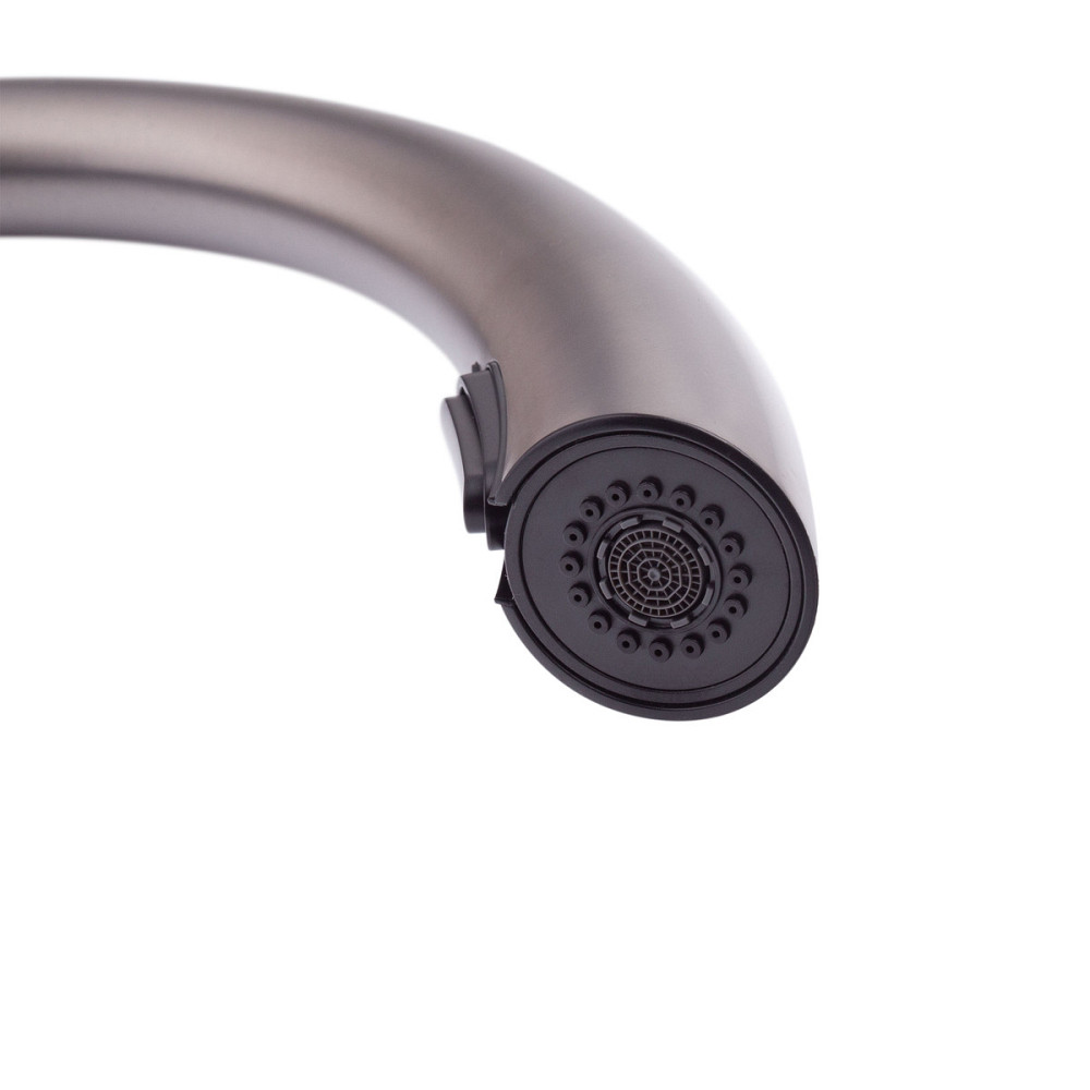 Смеситель для кухни с выдвижным изливом Mixxus Premium WARTA 014 GRAPHITE (MI6957) Киев - изображение 8