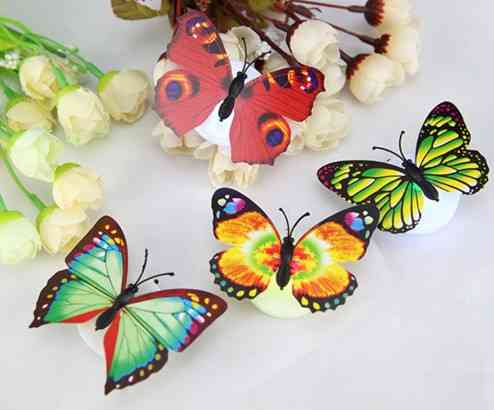 Світлодіодні метелики 1 штука 5 см різнобарвний Київ