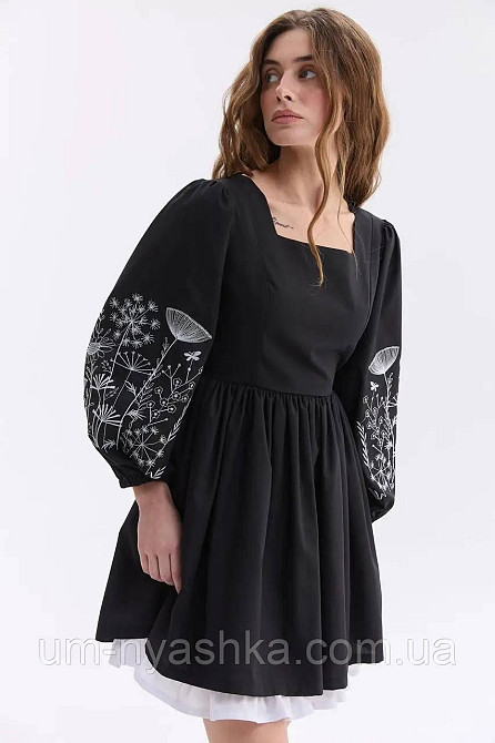 Черное платье с вышивкой  Колорит Кривой Рог - изображение 6