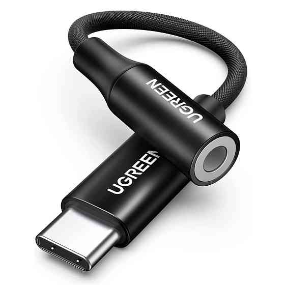Переходник USB Type C на 3.5 мм Ugreen для наушников c DAC chip AV161 25836 (Черный) Николаев