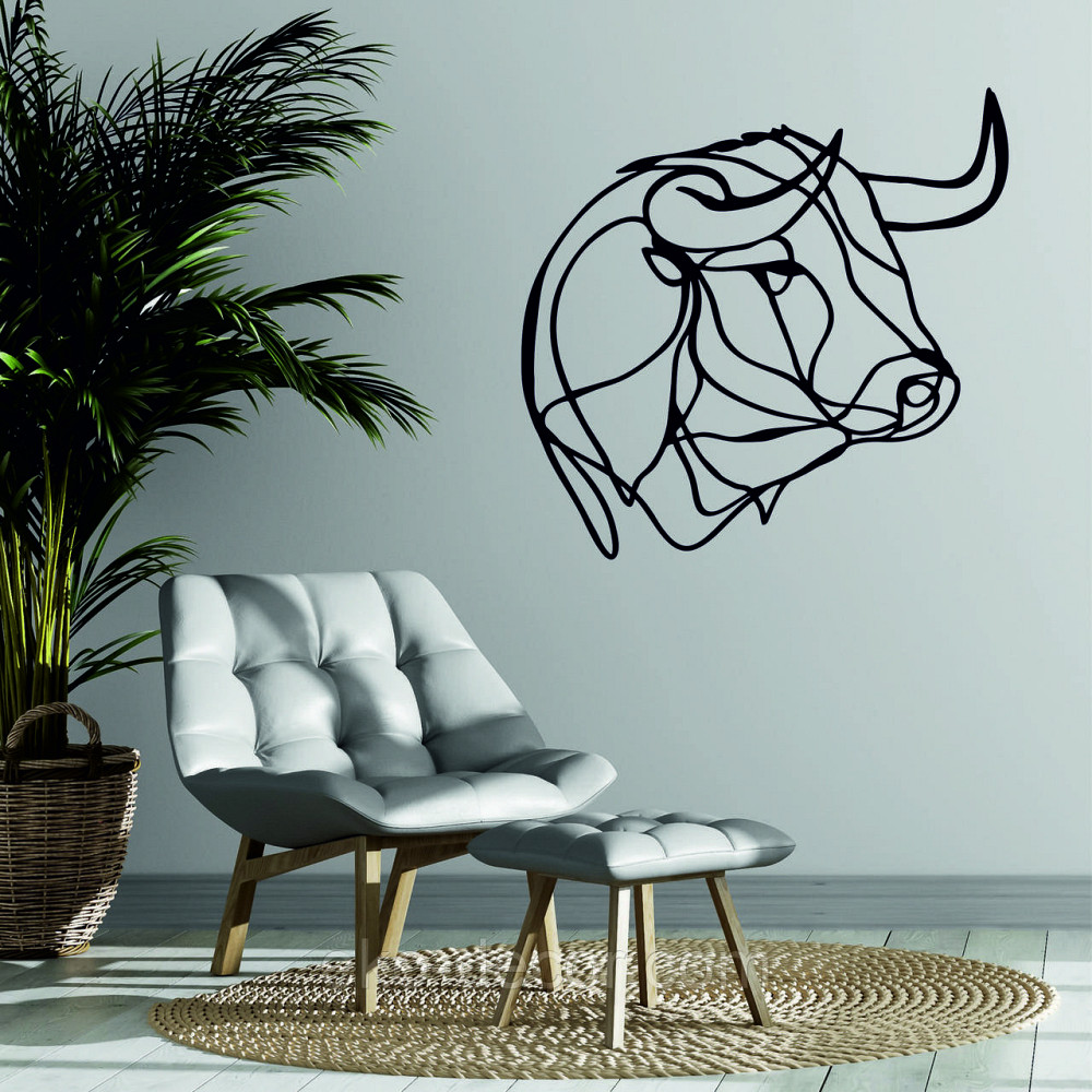 Настенный декор Панно «Бык» Декор на стену 70*70 см, Черный Киев - изображение 3