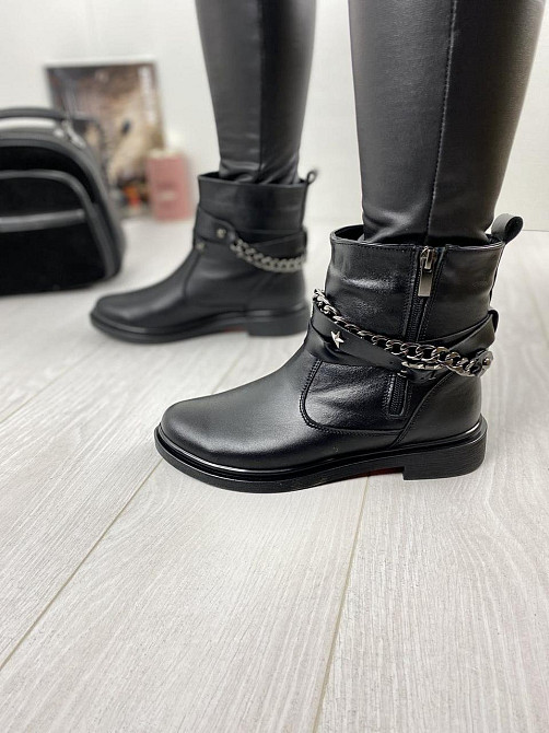 Черевики жіночі M.KRAFT 2505 чорні (зима, шкіра натуральна) (2365) тільки 36р.і 40р. 36 Коломия - фото 1