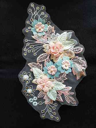 Аппликация для одежды нарядная Цветы Киев