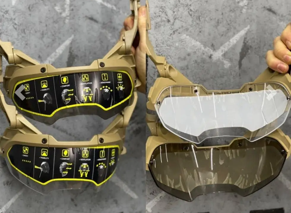 Тактичні захисні окуляри Vulpo фліп із затемненим склом Койот Вінниця - фото 6