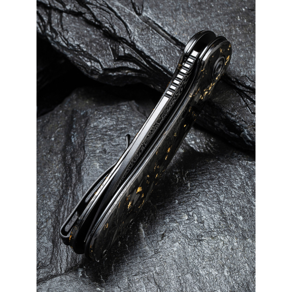 Ніж складаний кишеньковий Civivi Elementum, (7.5 см) Damascus / Carbon Fiber сірий Киев - изображение 14