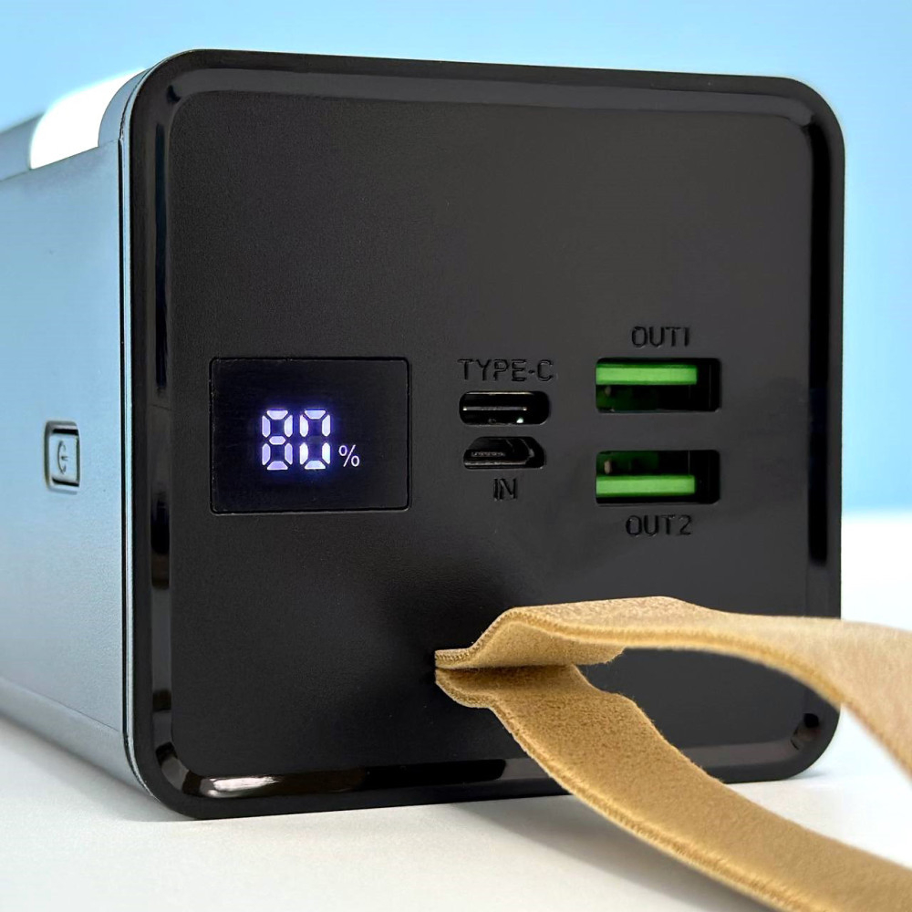 Павербанк 50000 mAh WUW Y55 TUGII-Y55 PD 22.5W швидка зарядка цифровий дисплей ліхтарик power bank повербанк Одеса - фото 3