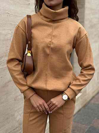 Жіночий стильний костюм-двійка Ангора-кашемір Гірчиця, 42/44 Одеса