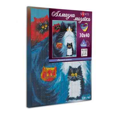 Картина по номерам Santi Пухнасті котики 30*40 см алмазна мозаїка (954710) Вінниця