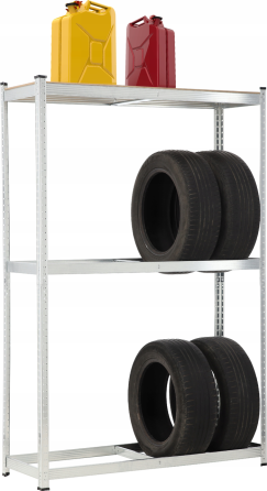 Металлический стеллаж для 8 шин с дополнительной полкой Garden Line (180×120×40 см) | нагрузка на 1 полку – Киев