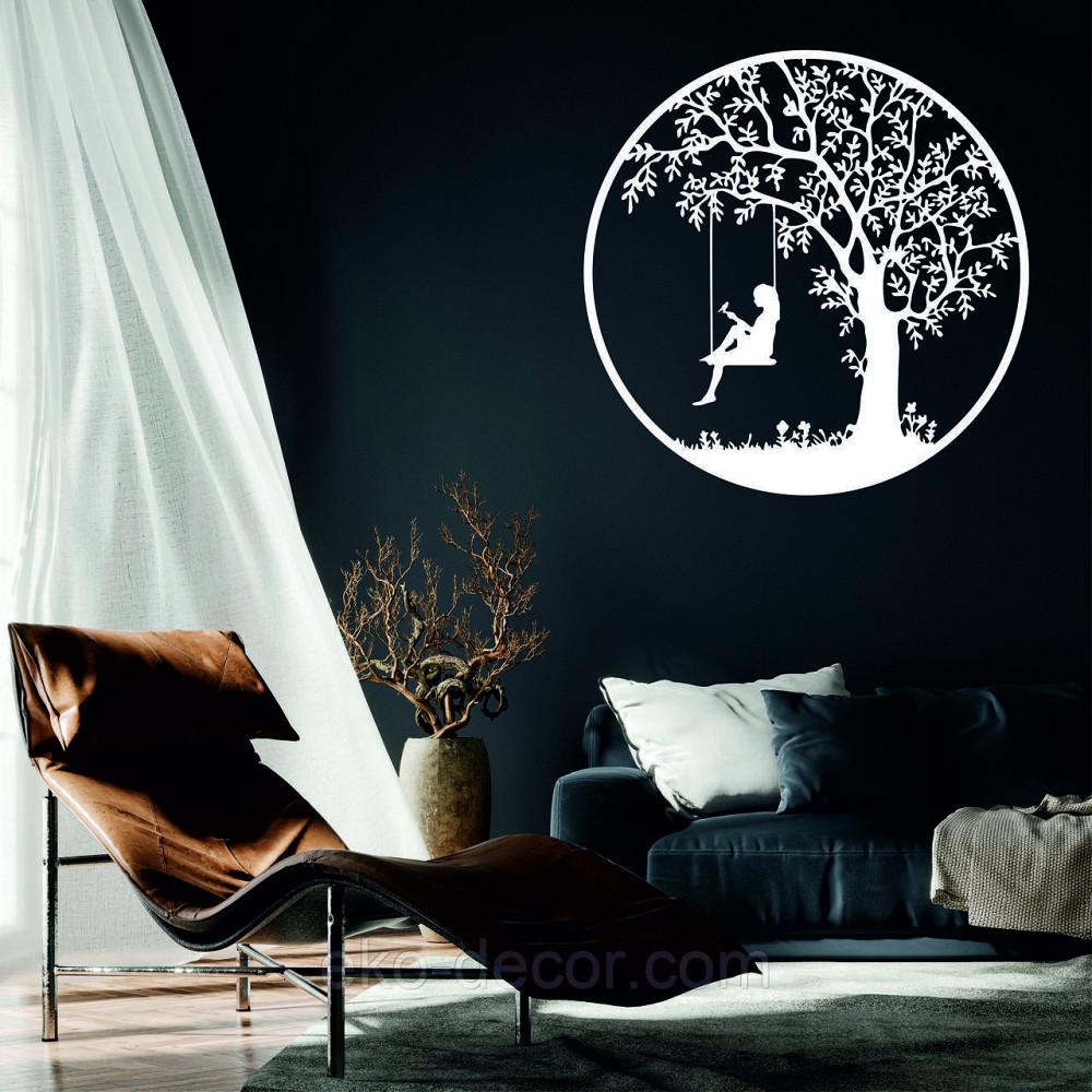 Декоративне настінне Панно «Качуля», Декор на стіну 70*70 см, Білий Київ - фото 1