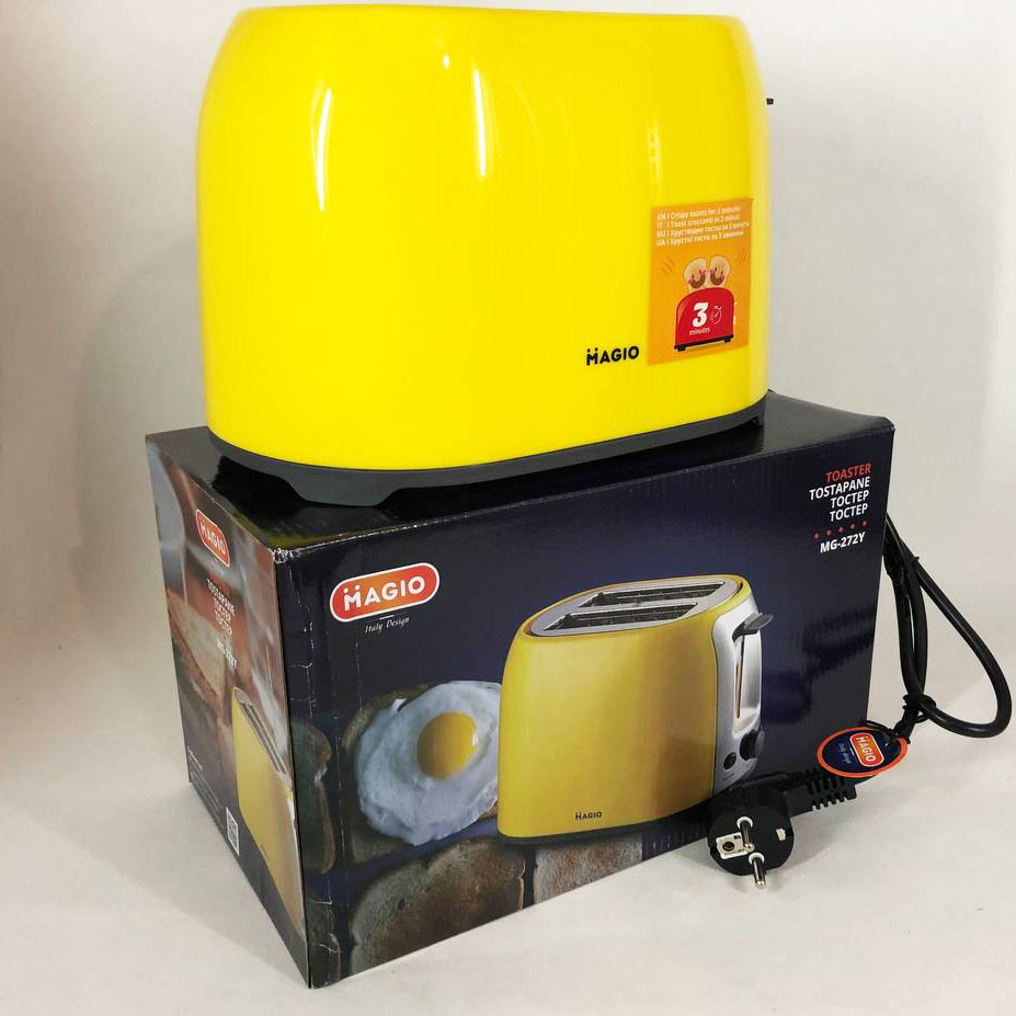 Тостер для підсмажування хліба MAGIO MG-272Y, Тостер зі ступенями підсмажування, Якісний сендвіч-тостер KP-85 Львів - фото 2
